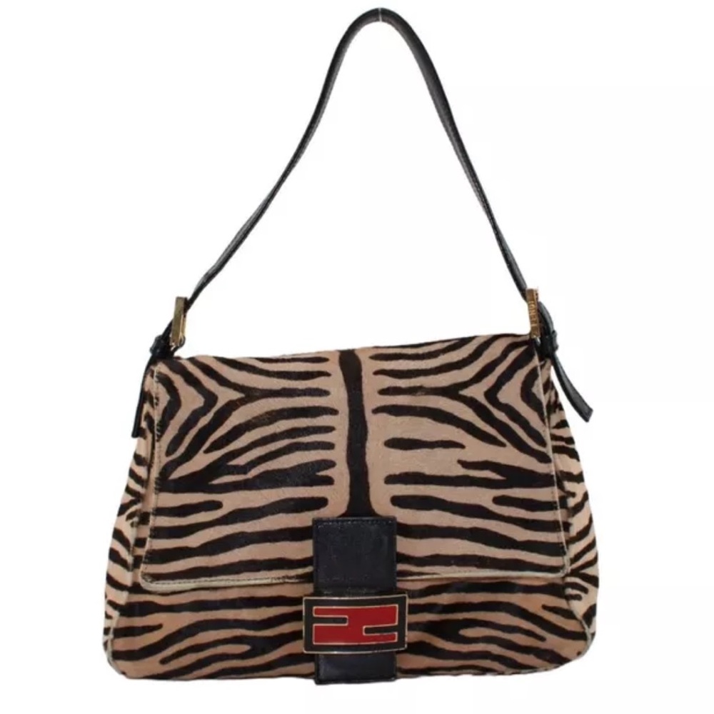 FENDI 💥 Zebra Pony Hair Mama Baguette Bag